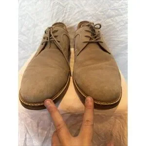 Johnston & Murphy Lace Up Oxford 11.5M Sheepskin Grey Taupe Johnston & Murphy | Shoes | Johnston Murphy Lace Up Oxford  main image 3